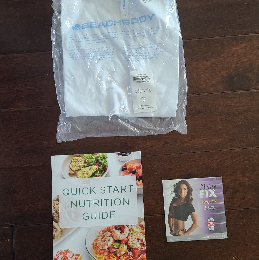 Beachbody Quick Start Nutrition Guide,  Small tank, plus bonus workout!
